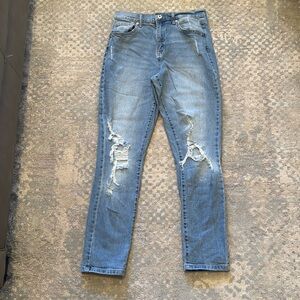 Distressed jeans